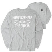 Hockey Tshirt Long Sleeve - Home Is Where The Rink Is (Back Design)