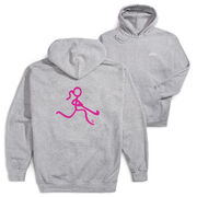 Field Hockey Hooded Sweatshirt - Neon Field Hockey Girl (Back Design)