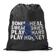 Hockey Drawstring Backpack - Bones Heal Hockey