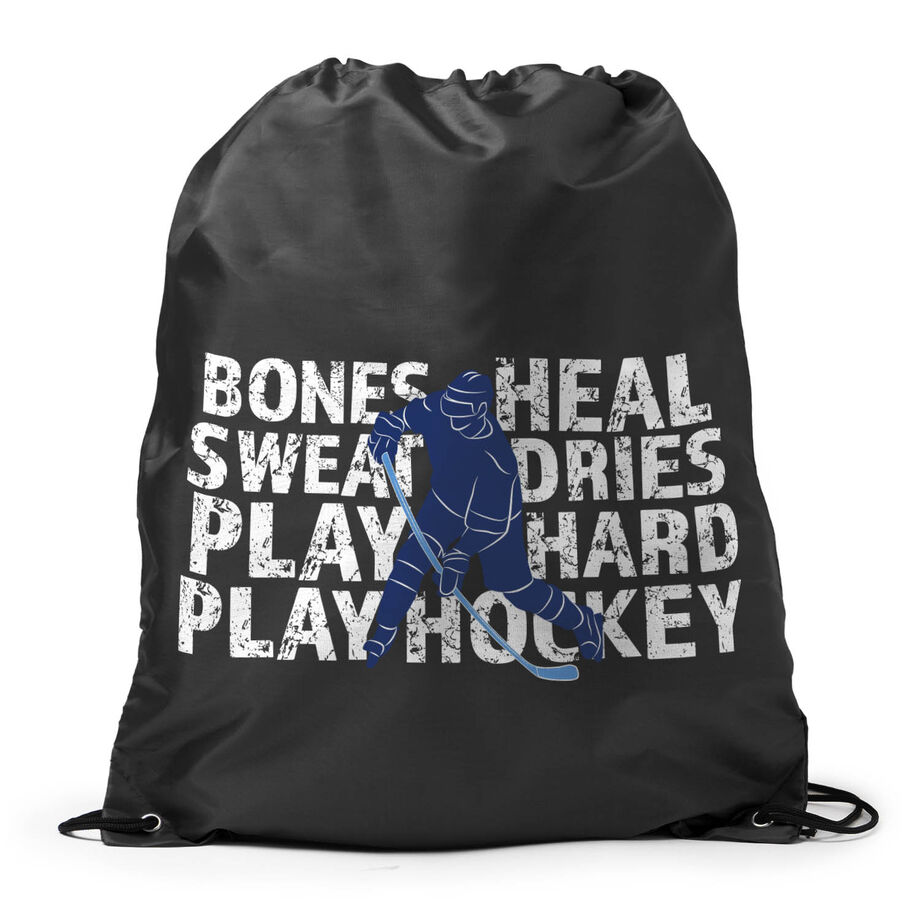 Hockey Drawstring Backpack - Bones Heal Hockey