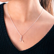 Sterling Silver Stick Figure Runner Necklace