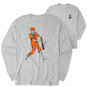 Baseball T-Shirt Long Sleeve - Home Run Zombie (Back Design)