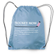 Hockey Drawstring Backpack - Hockey Mom Definition