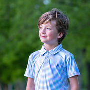 Hockey Short Sleeve Polo Shirt - Blue Line