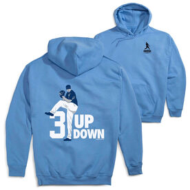 Baseball Hooded Sweatshirt - 3 Up 3 Down (Back Design)