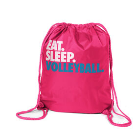 Volleyball Drawstring Backpack Eat. Sleep. Volleyball.