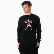 Football Tshirt Long Sleeve - Touchdown Santa