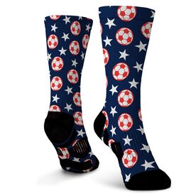Soccer Graphic Flex Mid-Calf Socks - All American