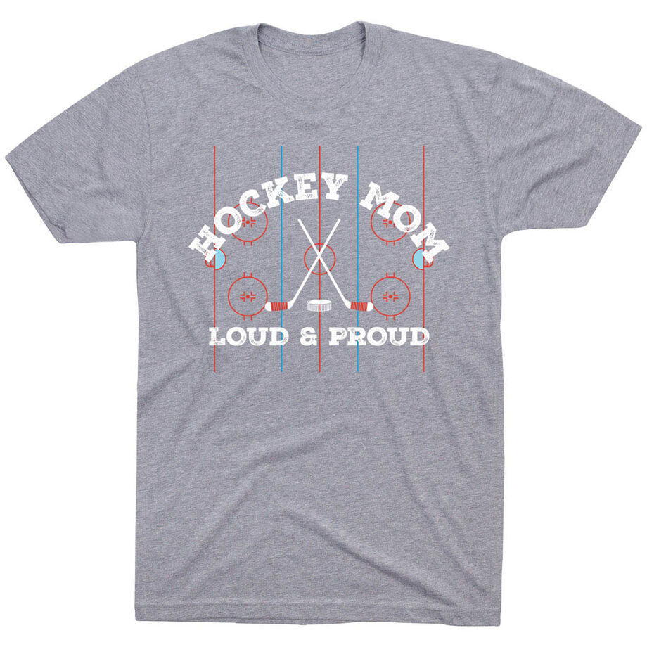 Hockey Short Sleeve T-Shirt - Loud and Proud Hockey Mom