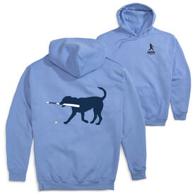 Baseball Hooded Sweatshirt - Navy Baseball Dog (Back Design)