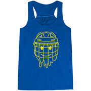 Hockey Flowy Racerback Tank Top - Have An Ice Day Smile Face