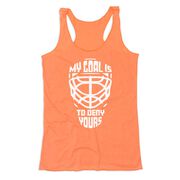 Hockey Women's Everyday Tank Top - My Goal Is To Deny Yours Hockey Mask