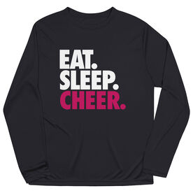 Cheerleading Long Sleeve Performance Tee - Eat. Sleep. Cheer.