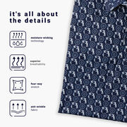 Wrestling Short Sleeve Polo - Takedown (Blue)