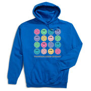 Volleyball Hooded Sweatshirt - Volleyball Makes Me Happy