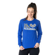 Pickleball Tshirt Long Sleeve - Eat. Sleep. Pickleball