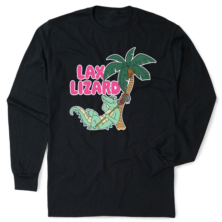 Guys Lacrosse Tshirt Long Sleeve - Lax Lizard