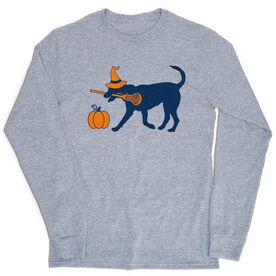 Girls Lacrosse Tshirt Long Sleeve - Lula Witch Dog