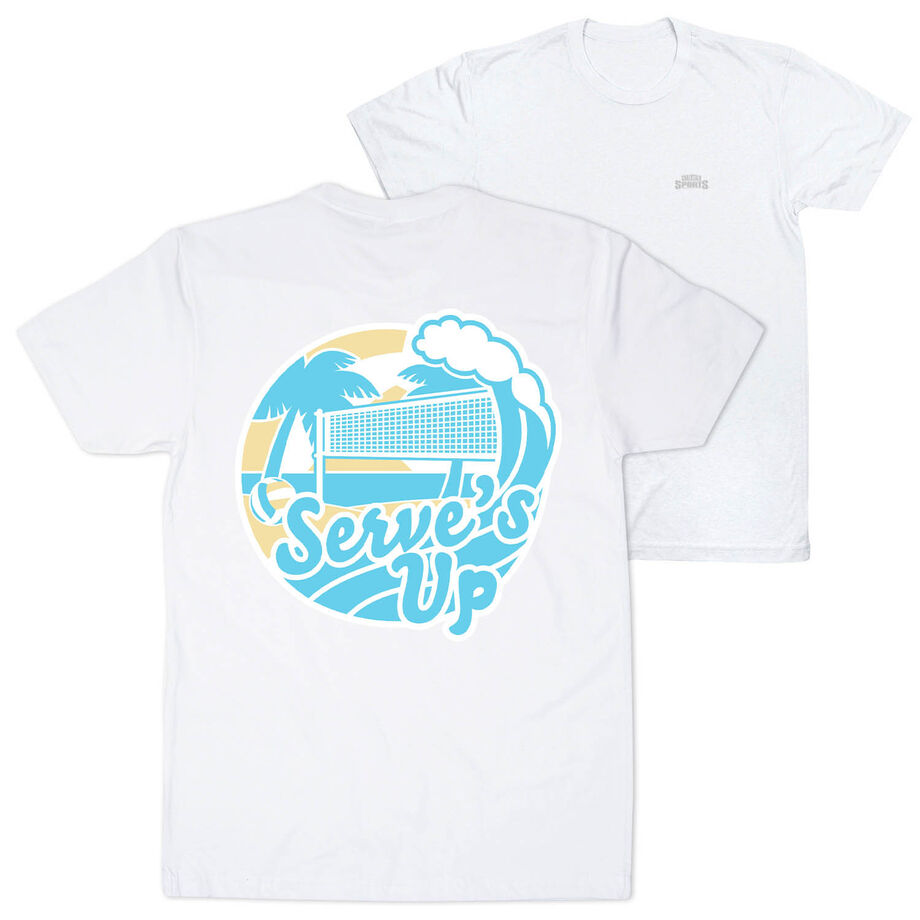Volleyball Short Sleeve T-Shirt - Serve's Up (Back Design)