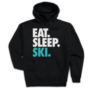 Skiing Hooded Sweatshirt - Eat Sleep Ski