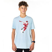 Guys Lacrosse Short Sleeve T-Shirt - Santa Laxer