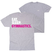 Gymnastics Short Sleeve T-Shirt - Eat. Sleep. Gymnastics. (Back Design)