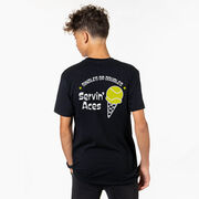 Tennis Short Sleeve T-Shirt - Servin' Aces (Back Design)