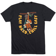 Guys Lacrosse Short Sleeve T-Shirt - Play Hard, Chill Easy