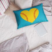 Softball Pillowcase - Heart