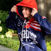 Guys Lacrosse Gameday Hoodie - Patriotic Lacrosse