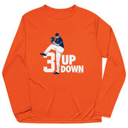 Baseball Long Sleeve Performance Tee - 3 Up 3 Down