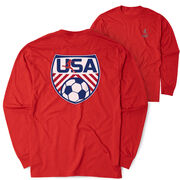 Soccer Tshirt Long Sleeve - Soccer USA (Back Design)