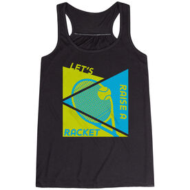 Tennis Flowy Racerback Tank Top - Let's Raise A Racket
