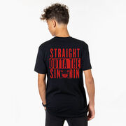 Hockey T-Shirt Short Sleeve - Straight Outta The Sin Bin (Back Design)