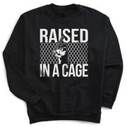 Baseball Crewneck Sweatshirt - Raised in a Cage