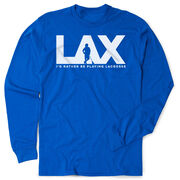 Guys Lacrosse Tshirt Long Sleeve - I'd Rather Lax