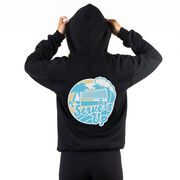Volleyball Hooded Sweatshirt - Serve's Up (Back Design)