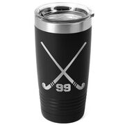 Field Hockey 20 oz. Double Insulated Tumbler - Personalized Crossed Sticks