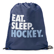 Hockey Drawstring Backpack Eat. Sleep. Hockey.