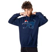 Hockey Hooded Sweatshirt - Christmas Dog