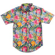 Pickleball Performance Short Sleeve Button Down Shirt - Aloha