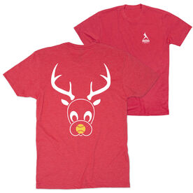 Softball Short Sleeve T-Shirt - Reindeer (Back Design)