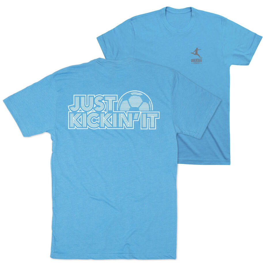 Soccer Short Sleeve T-Shirt - Just Kickin' It (Back Design)