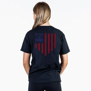 Softball Short Sleeve T-Shirt - No Place Like Home (Back Design)