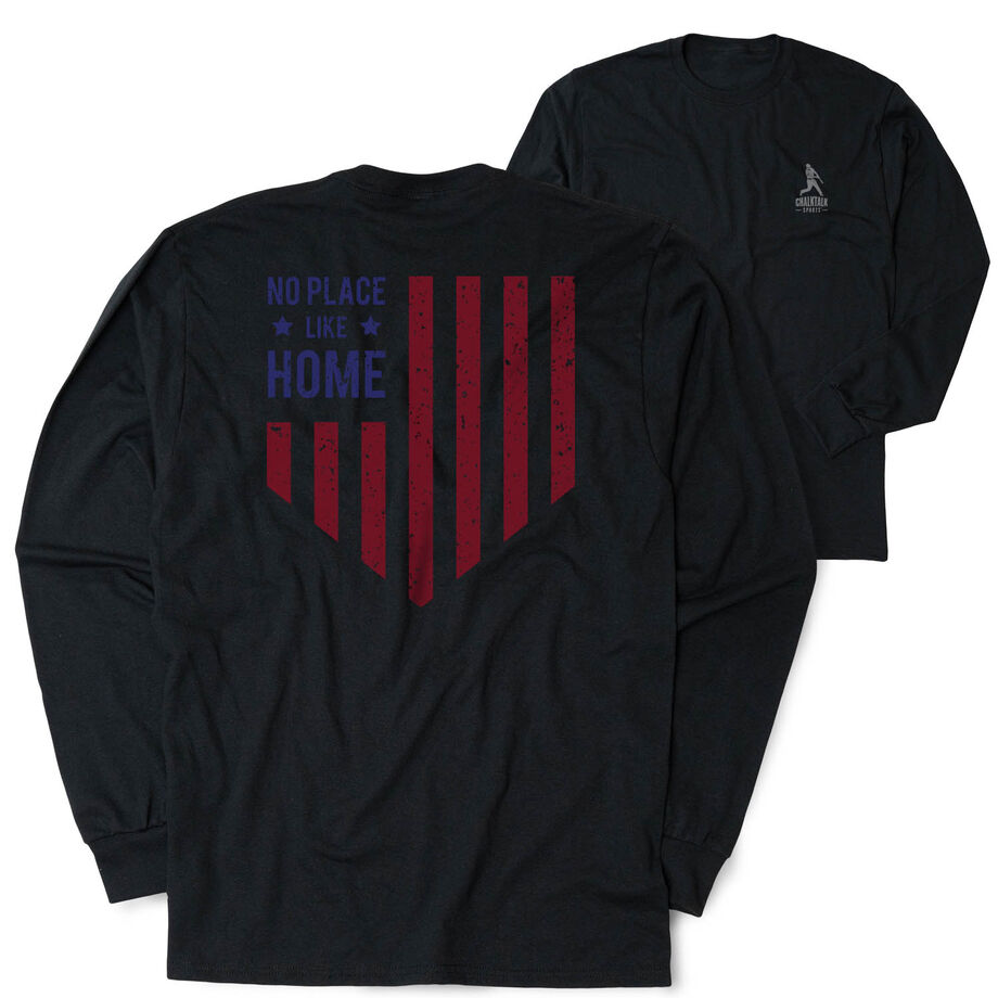 Baseball Tshirt Long Sleeve - No Place Like Home (Back Design)