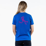 Field Hockey Short Sleeve T-Shirt - Neon Field Hockey Girl (Back Design)