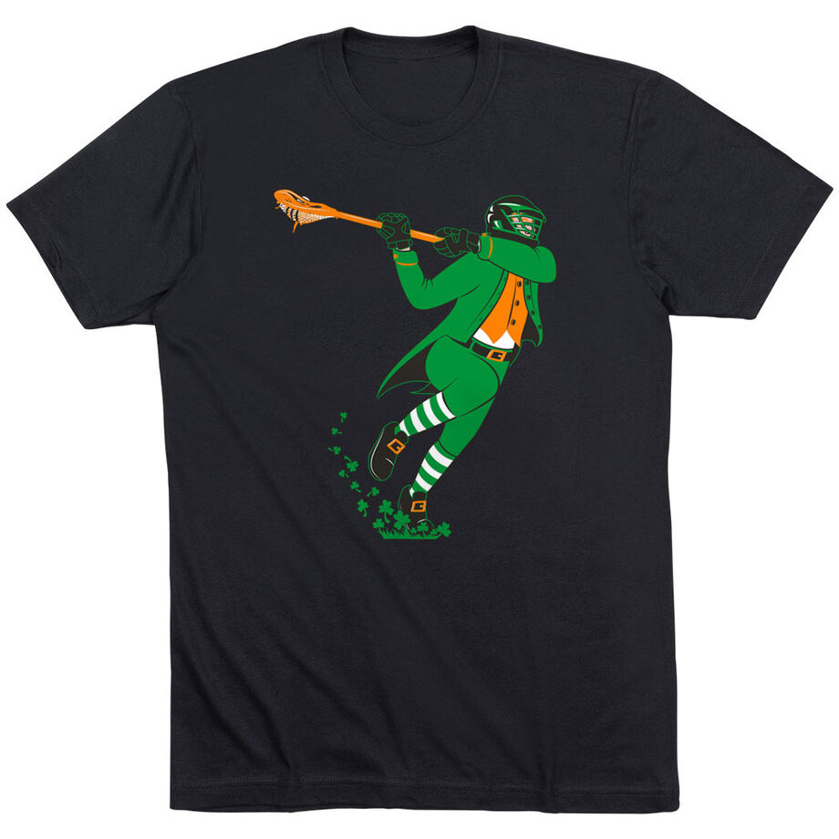 Guys Lacrosse Short Sleeve T-Shirt - Lacrosse Leprechaun