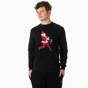 Baseball Tshirt Long Sleeve - Home Run Santa