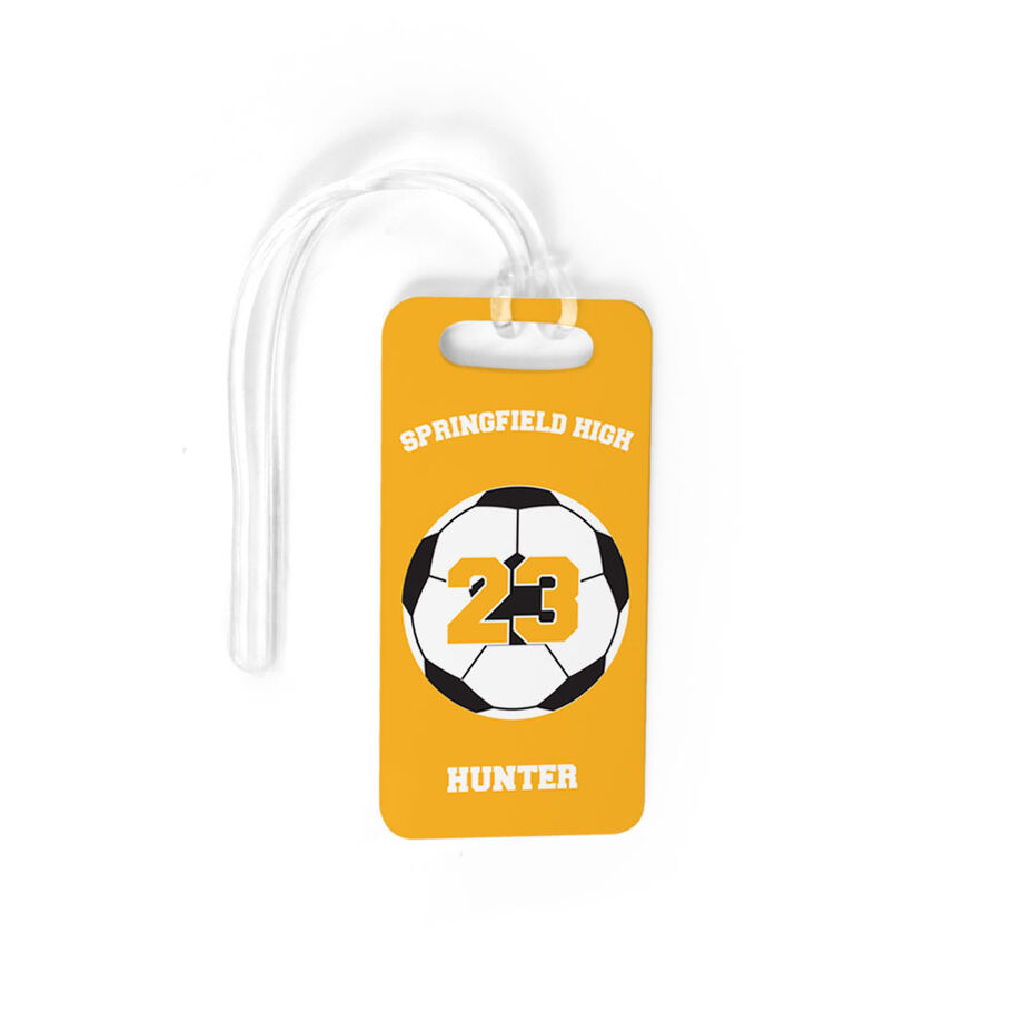 Soccer Bag/Luggage Tag - Personalized Soccer Team Ball