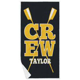 Crew Premium Beach Towel - Personalized with Crossed Oars